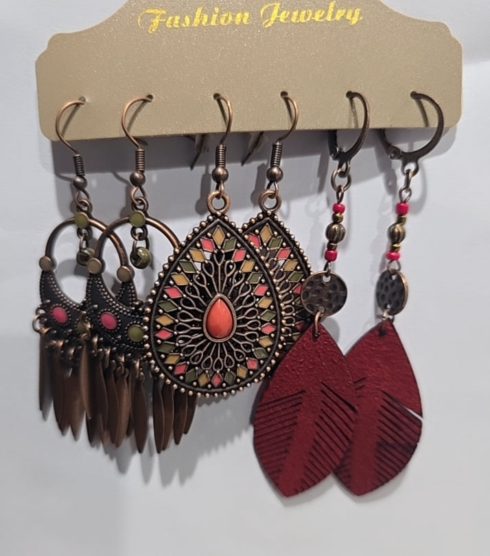 Bohemian Multicolour Drop Earrings