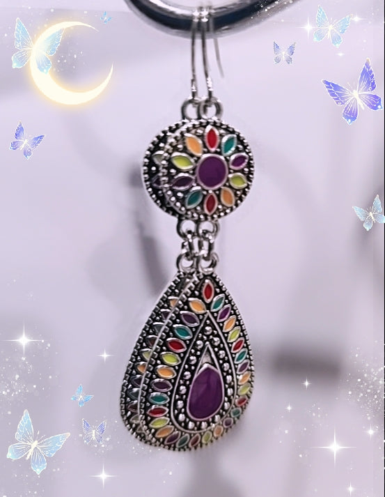 Bohemian Multicolour Drop Earrings
