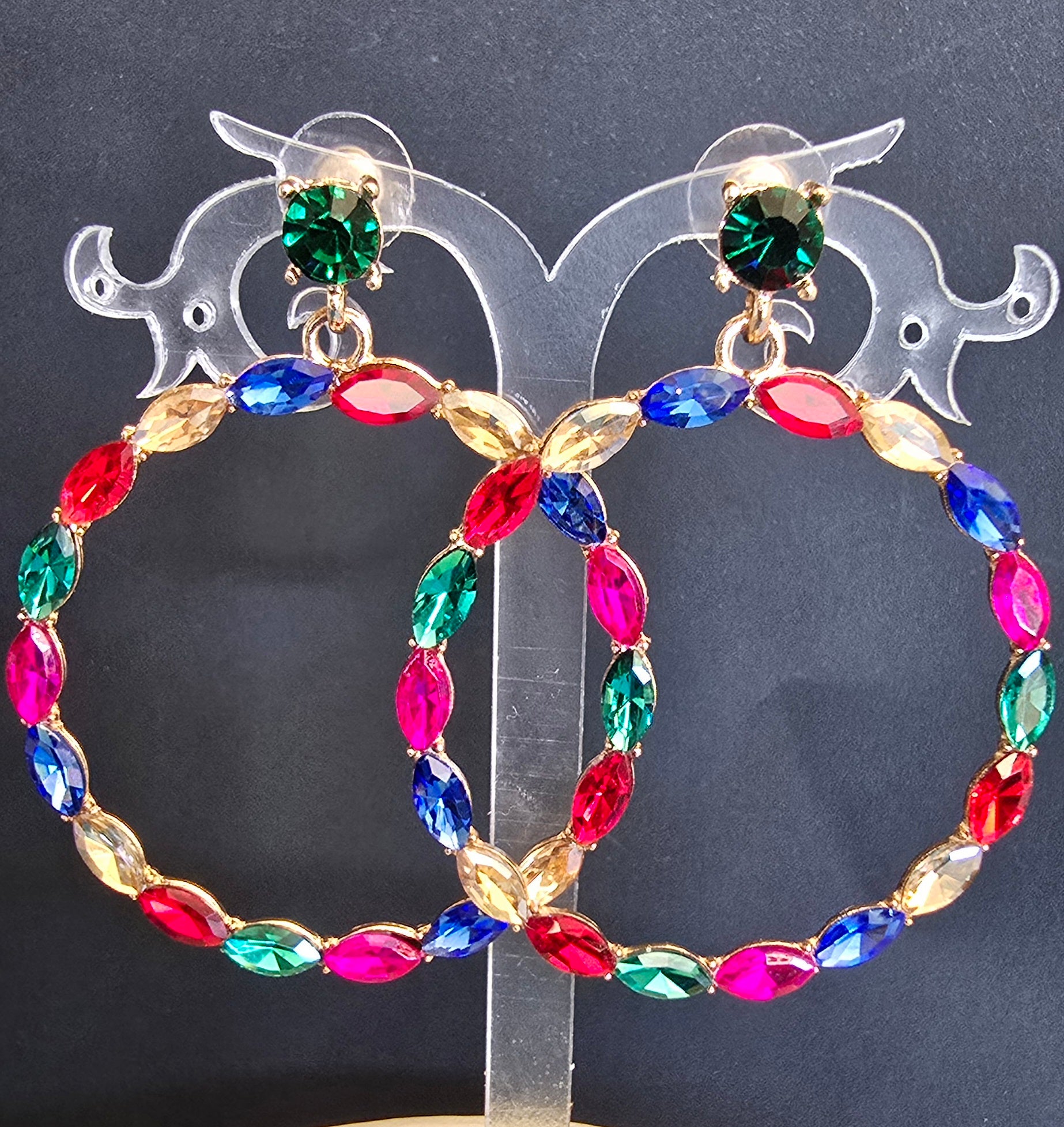 Rhinestone Drop Earrings