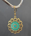 Bohemian Gold & Green Drop Earrings
