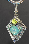 Bohemian Blue & Silver Drop Earrings