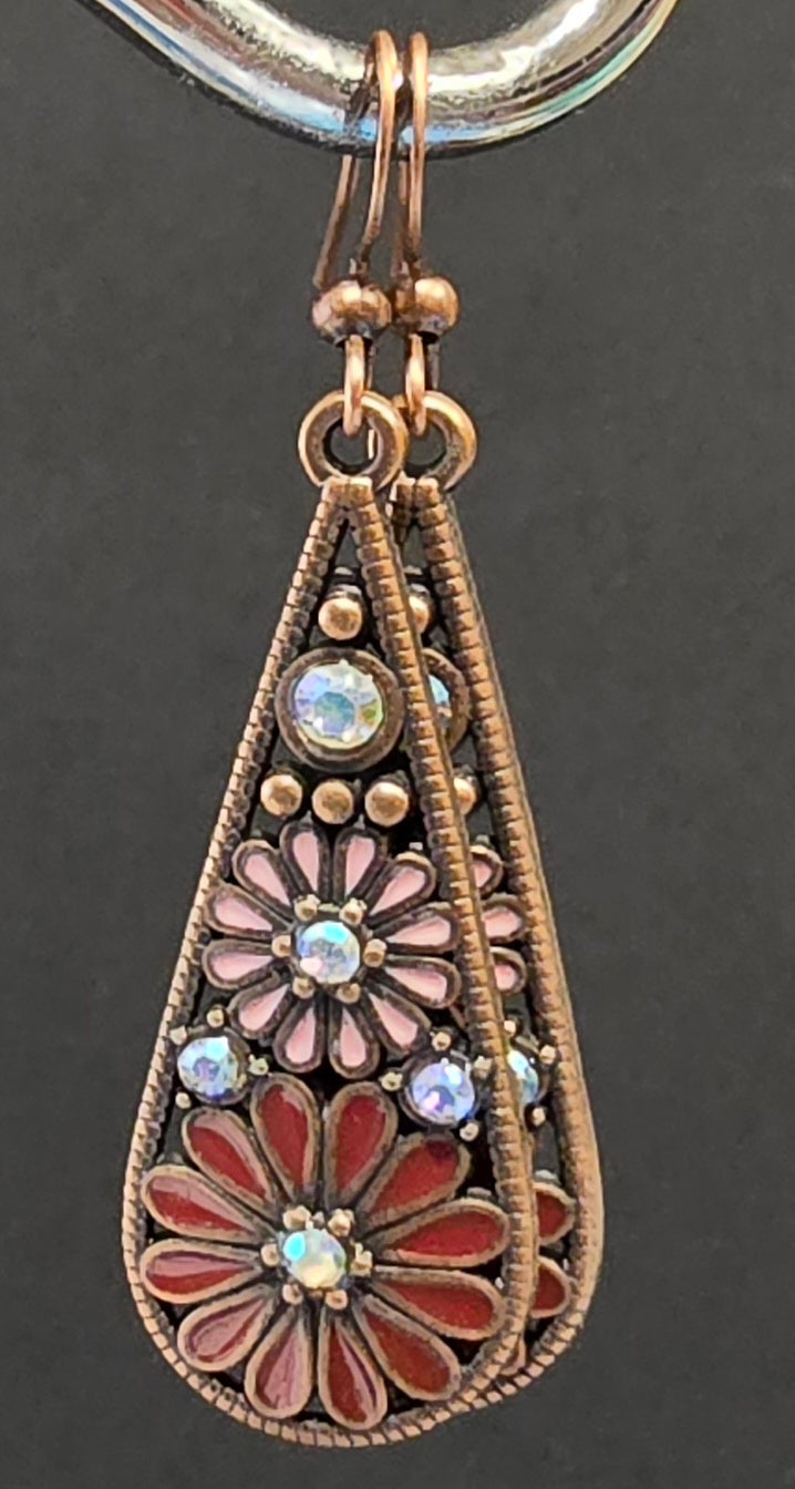 Bohemian Bronze Drop Earrings