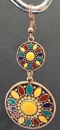 Bohemian Multicolour Floral Drop Earrings